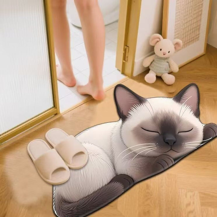 Cat-Themed Memory Foam Bath Mat Kalsten