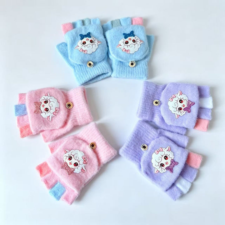 Heart Embellished Fingerless Gloves Kalsten