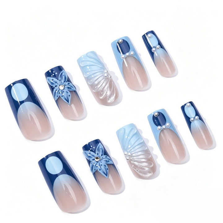 Artificial nail set with floral and elegant decorations Kalsten