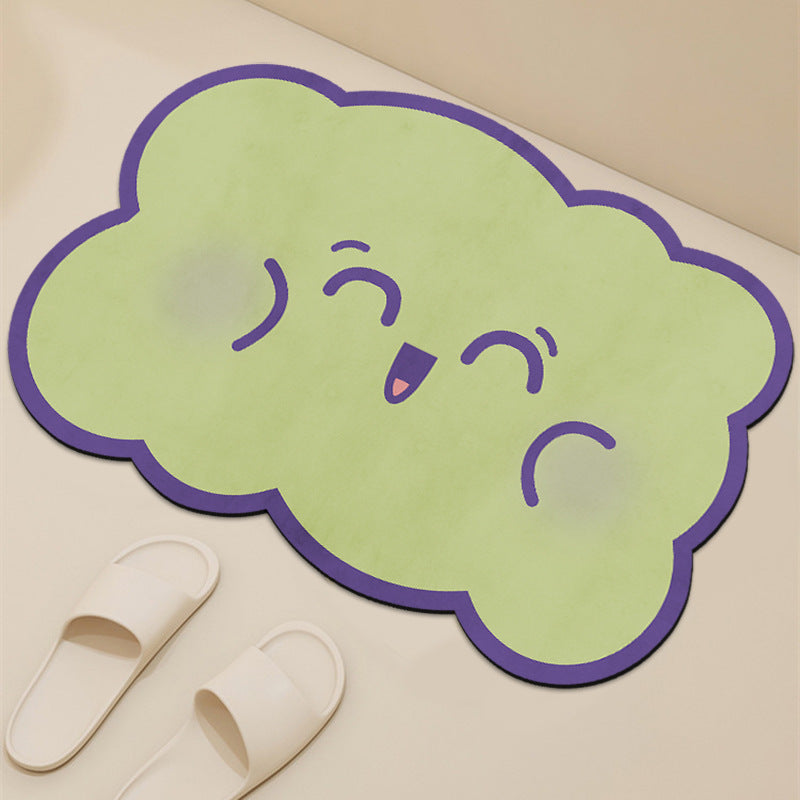 Playful Cloud-Shaped Bath Mat