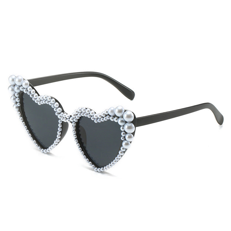 Cat-Eye Pearl-Embellished Sunglasses Kalsten