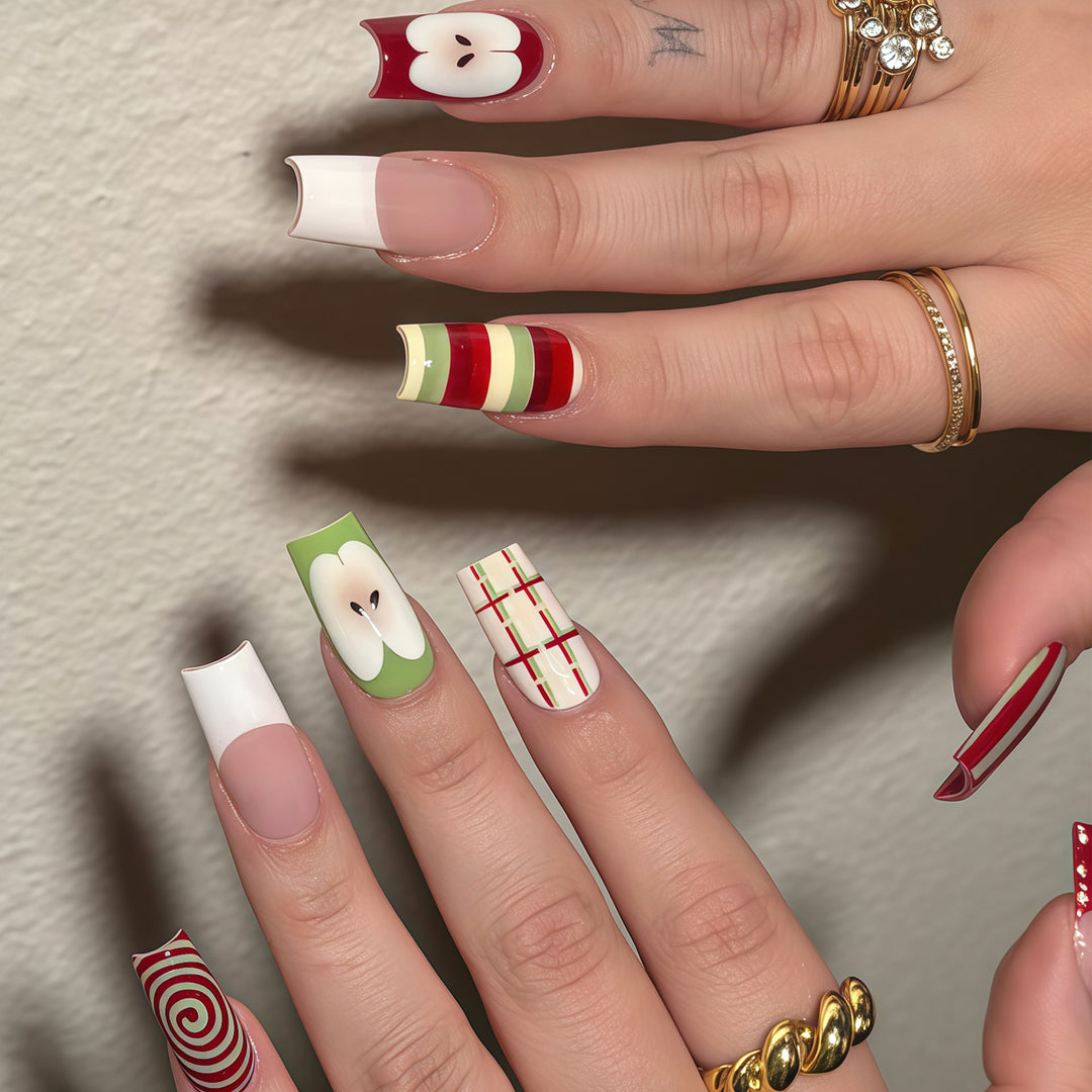 Nail Art Set with Creative Stripe and Dot Patterns Kalsten