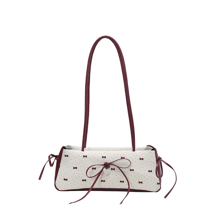 Bow-Accent Handheld Tote Bag