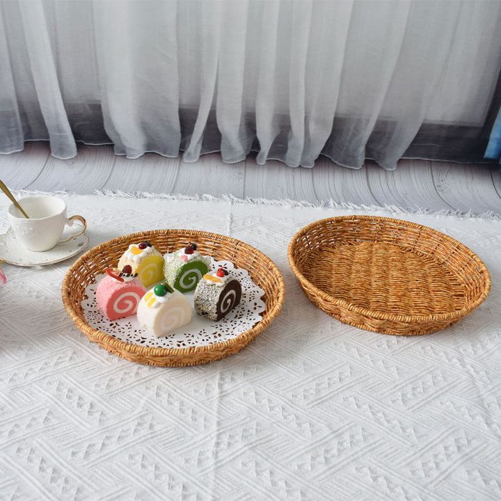 Leaf-Shaped Woven Serving Platter Kalsten