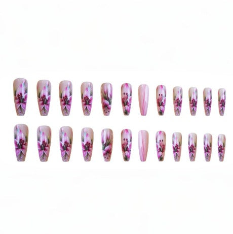 Floral Art Acrylic Nail Enhancements Kalsten