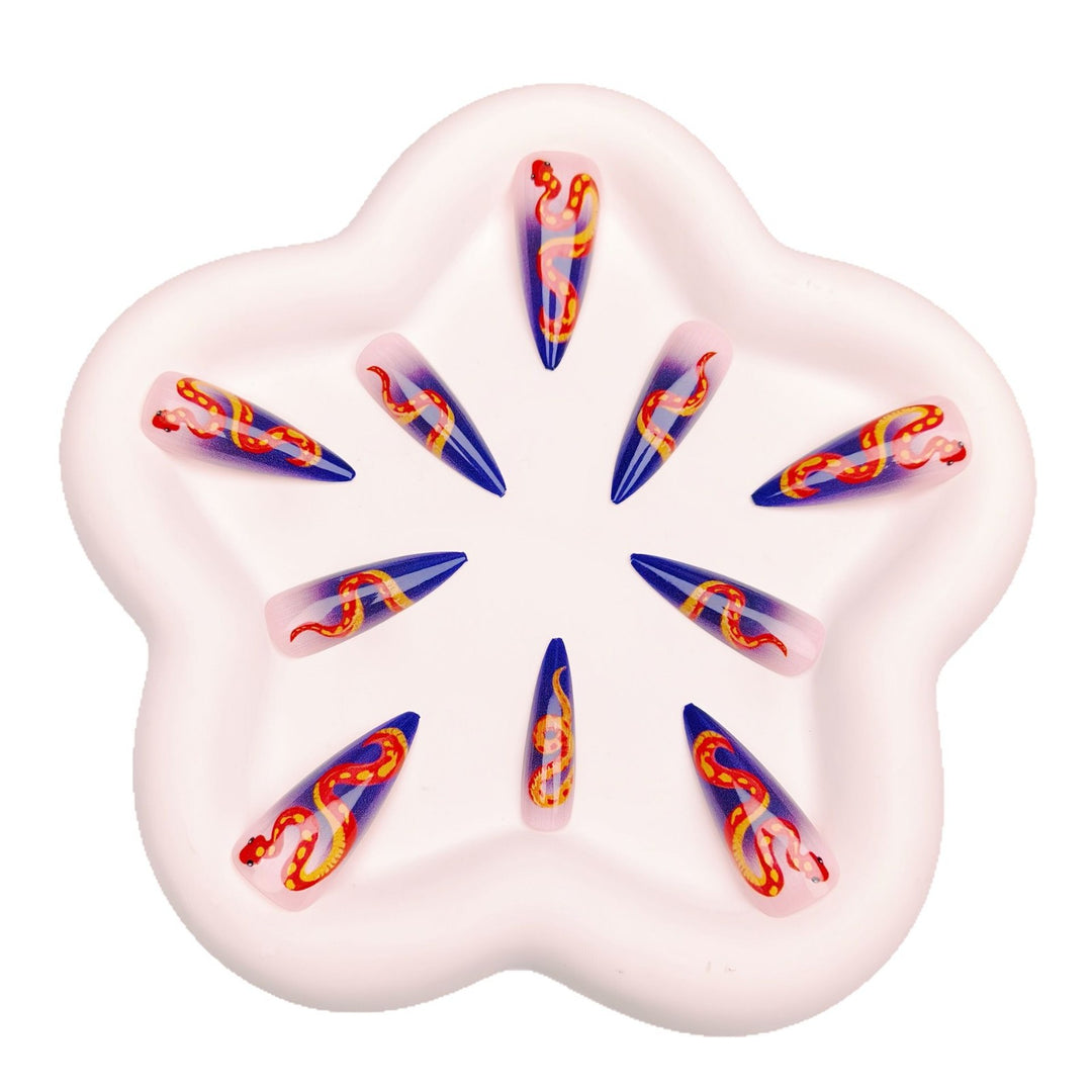 Artistic Snake Nail Design