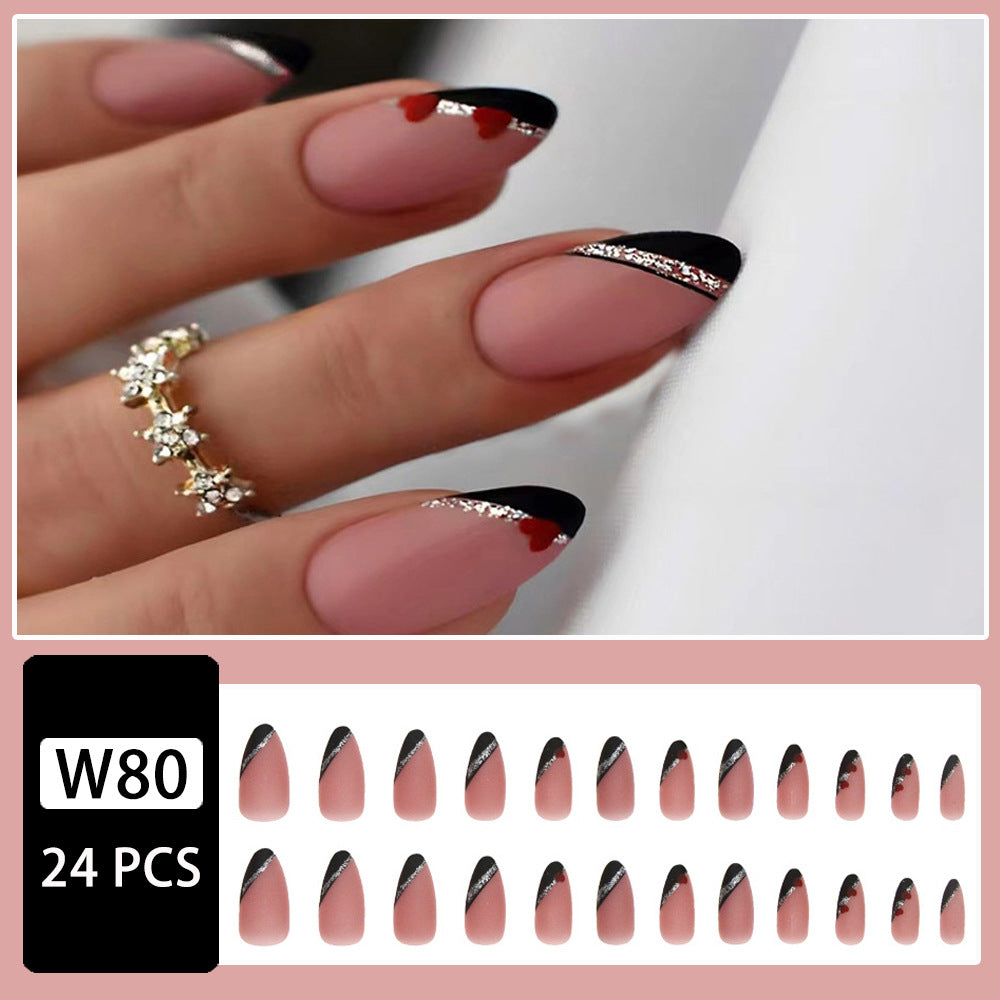 Artificial Nail Set with Glamorous Marbled Design Kalsten