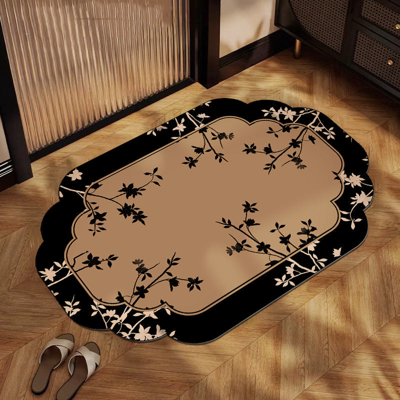 Floral Print Indoor Area Mat