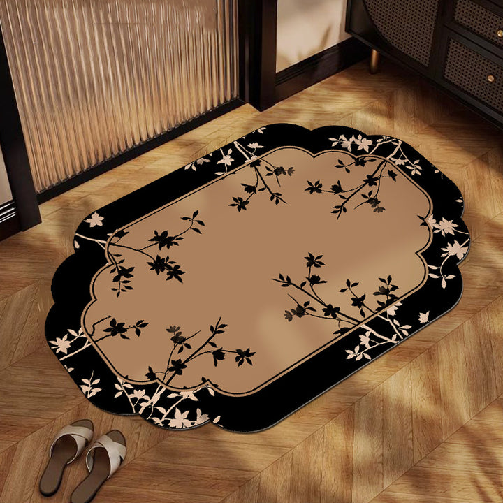 Floral Print Indoor Area Mat