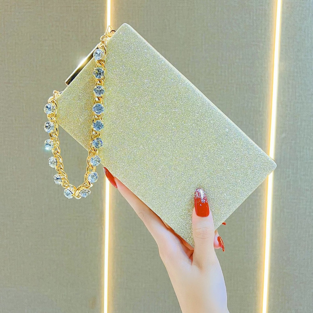 Elegant Crystal-Accented Evening Clutch
