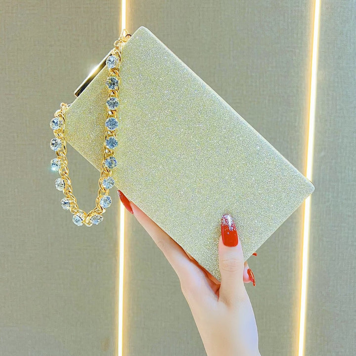 Elegant Crystal-Accented Evening Clutch