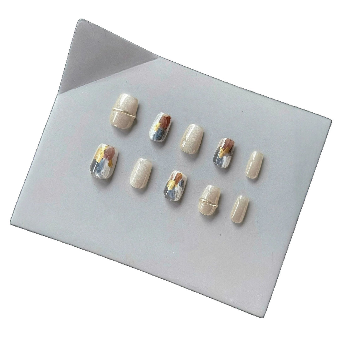 Artistic Floral Press-On Nails Set  1791774790