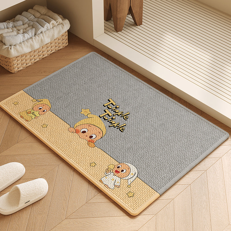 Cartoon Adventure Welcome Mat for Home Entryway