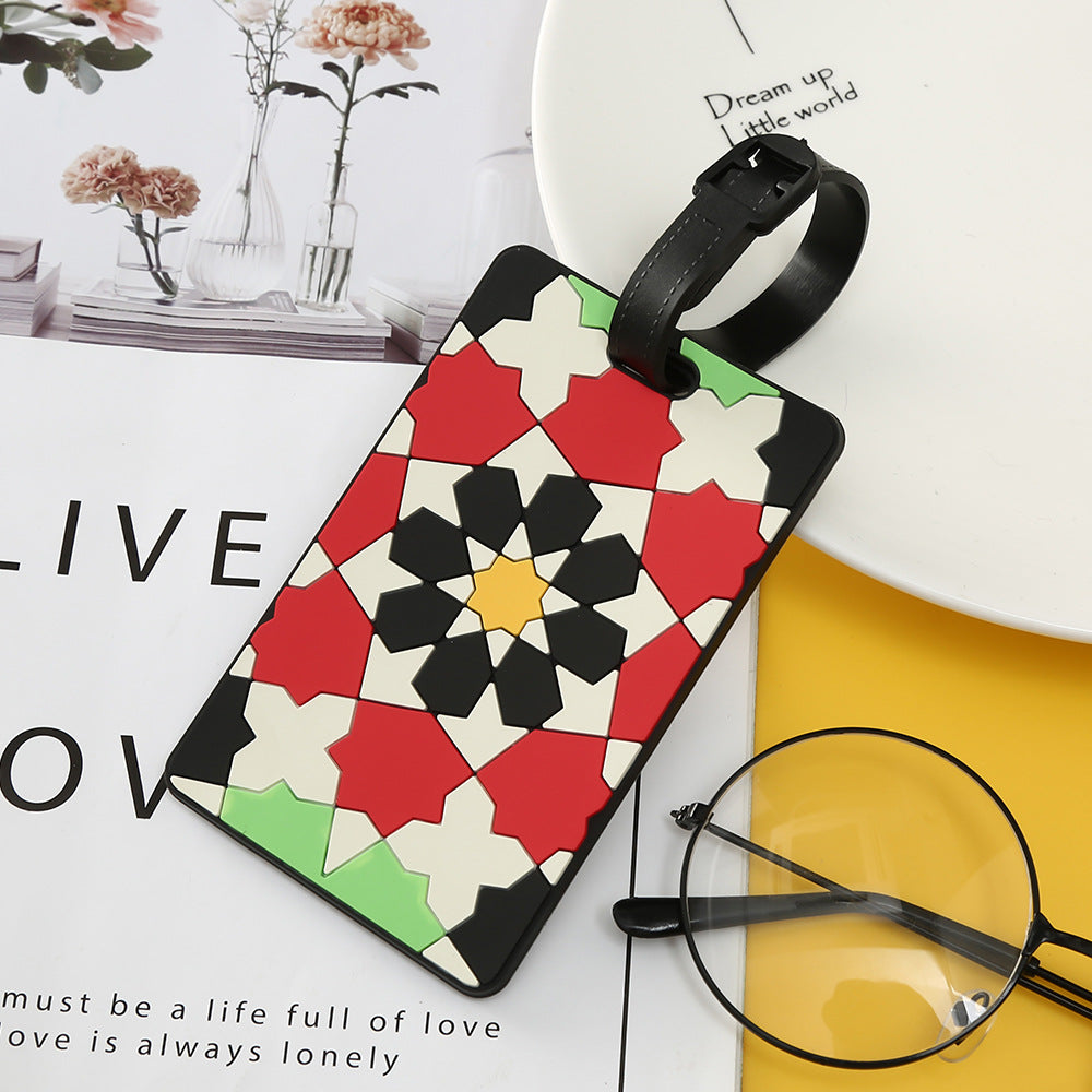 Unisex Luggage Tag with Modern Geometric Design Kalsten