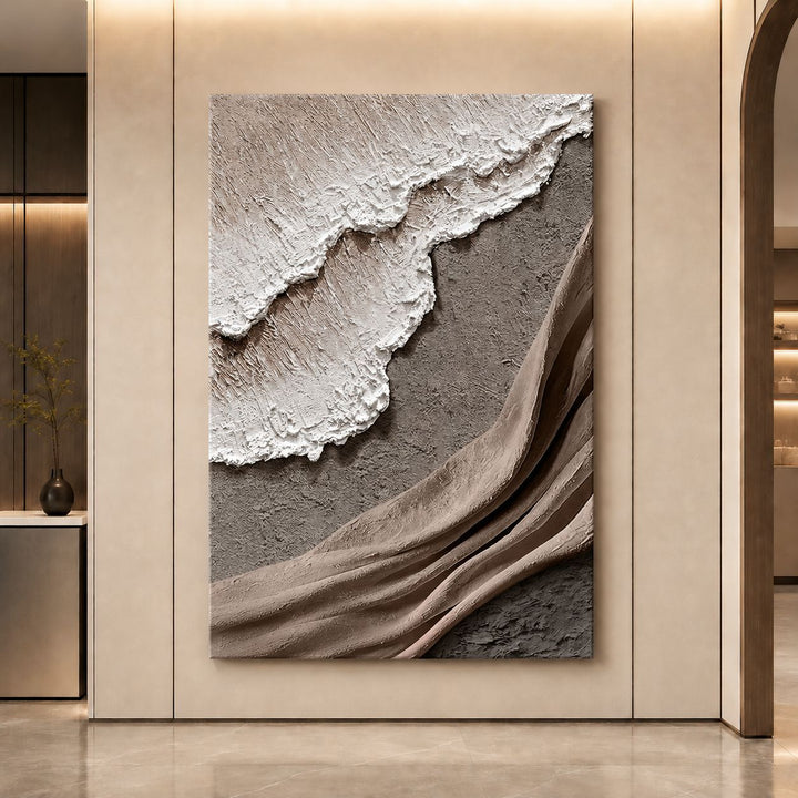 Coastal Wave Textured Canvas Artwork