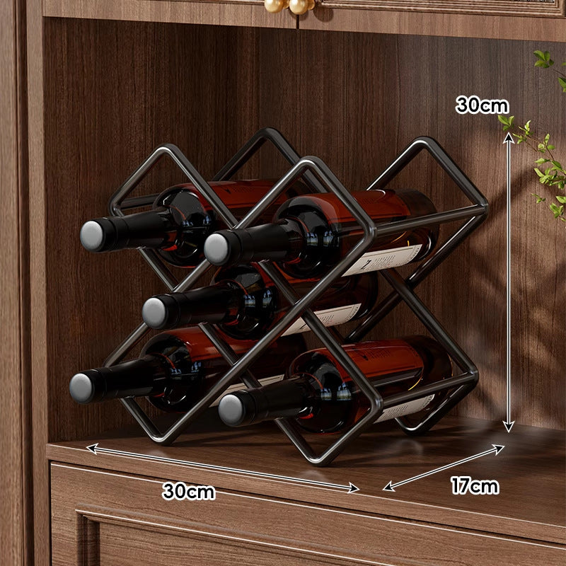 Under-Shelf Stainless Steel Double-Row Wine Glass Holder Rack