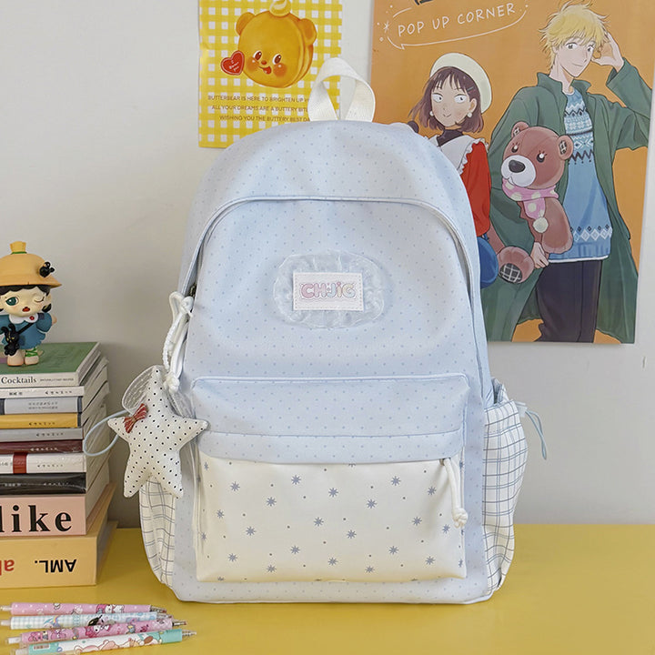 Cute Polka Dot Patterned Casual Backpack Kalsten