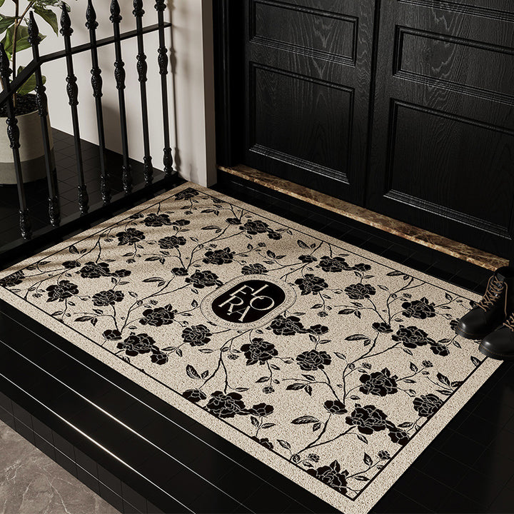 Floral Design Decorative Entrance Mat