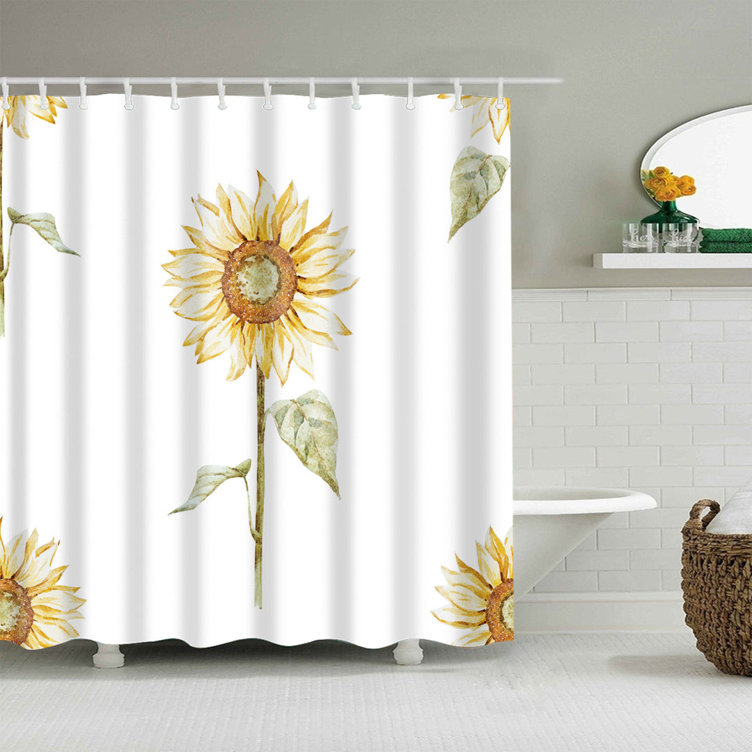 Floral Patterned Bathroom Shower Curtain Kalsten