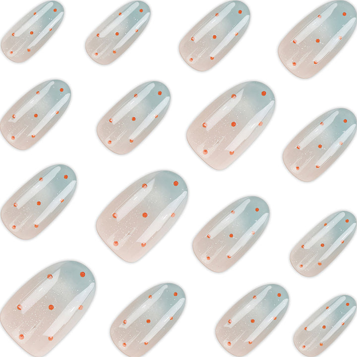 Decorative Press-On Nail Art with Ombre Design Kalsten