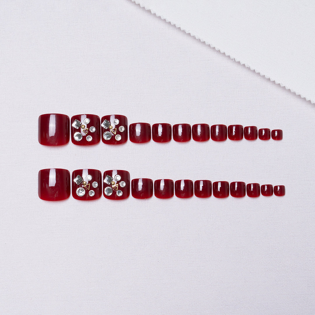 Rhinestone Decorative Toe Nail Art