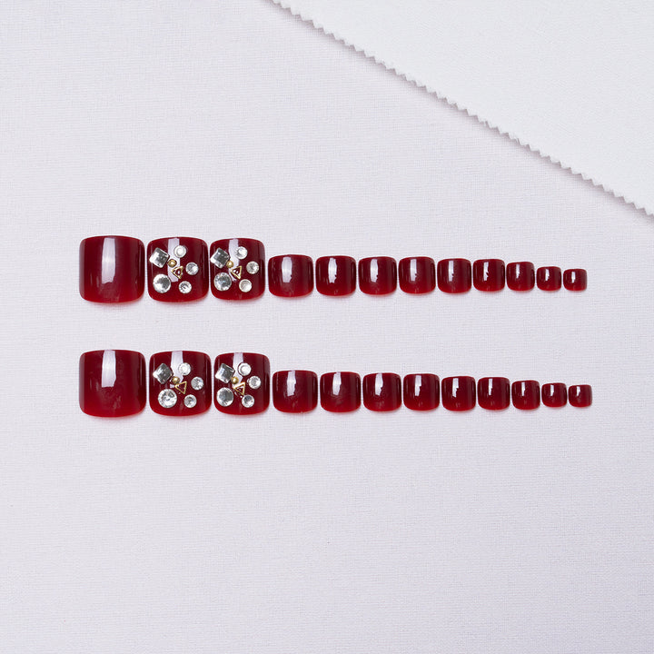 Rhinestone Decorative Toe Nail Art