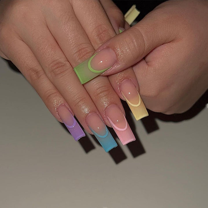 Artistic Ombre Long Press-On Nails Kalsten