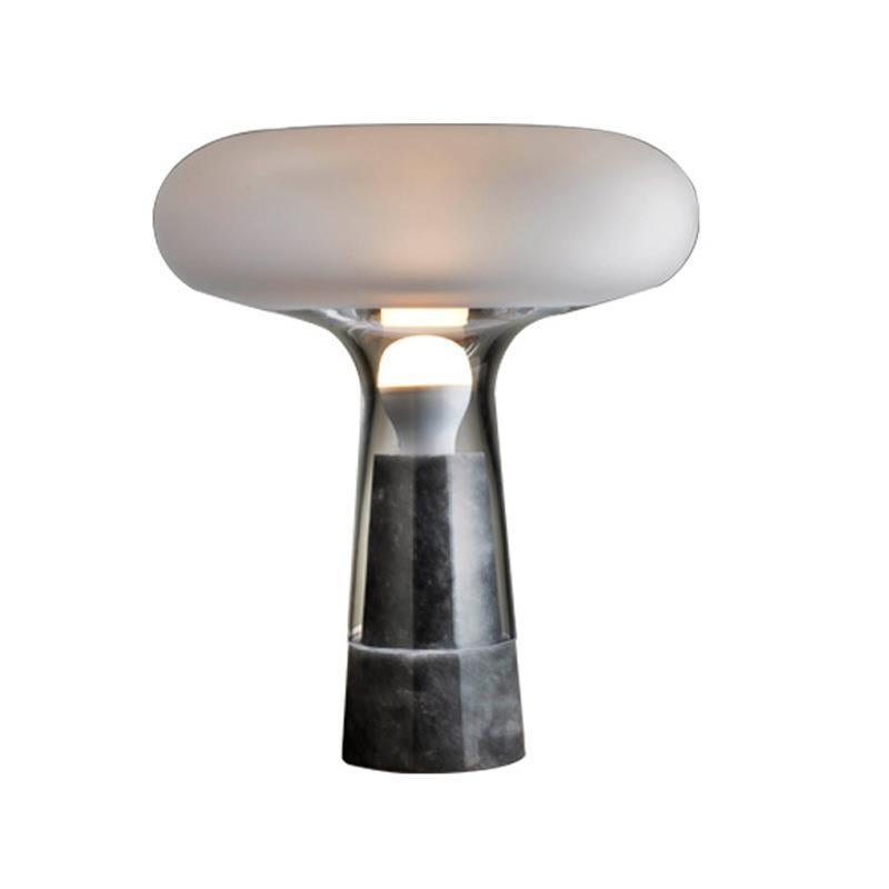 Modern Glass Table Lamp with Marble Base