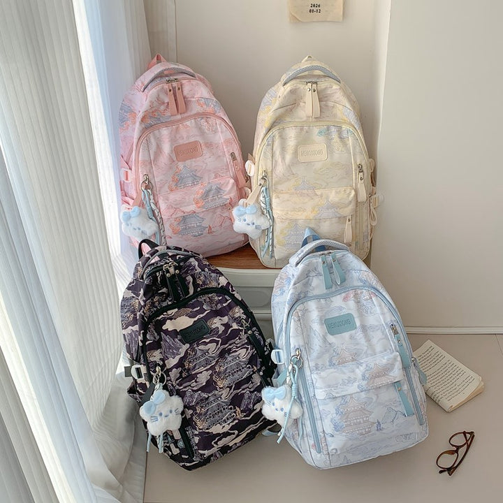 Stylish Illustrated Backpack Kalsten