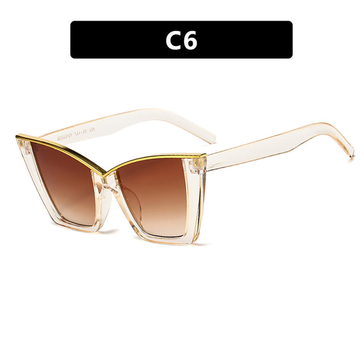 Women extravagant sunglasses with unique design and golden accents Kalsten