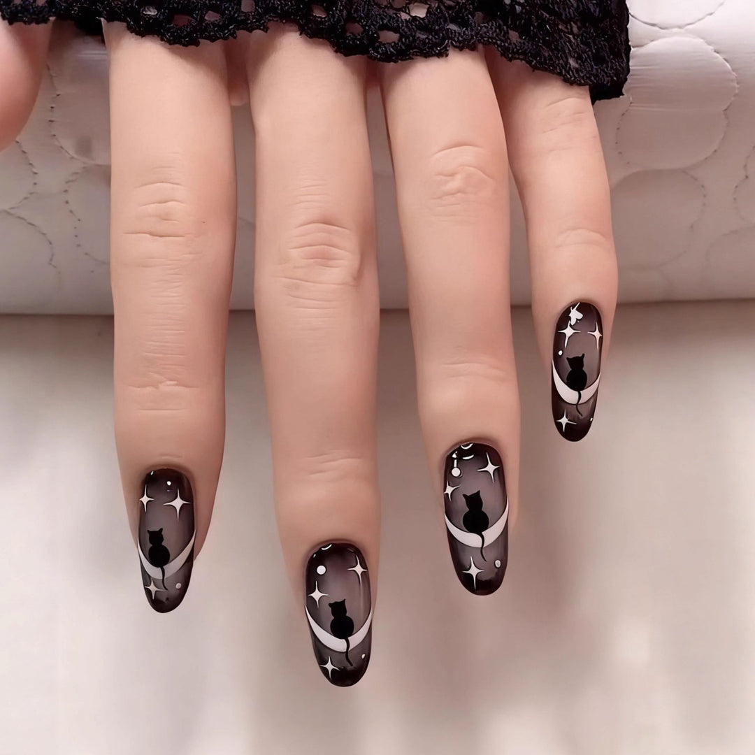 Artistic Cat-Inspired Nail Art Enhancements Kalsten