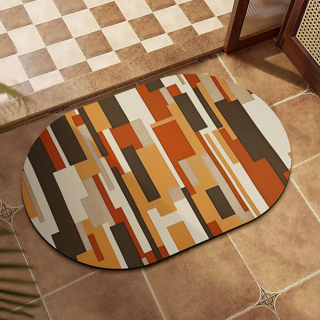 Abstract Patterned Bathroom Mat
