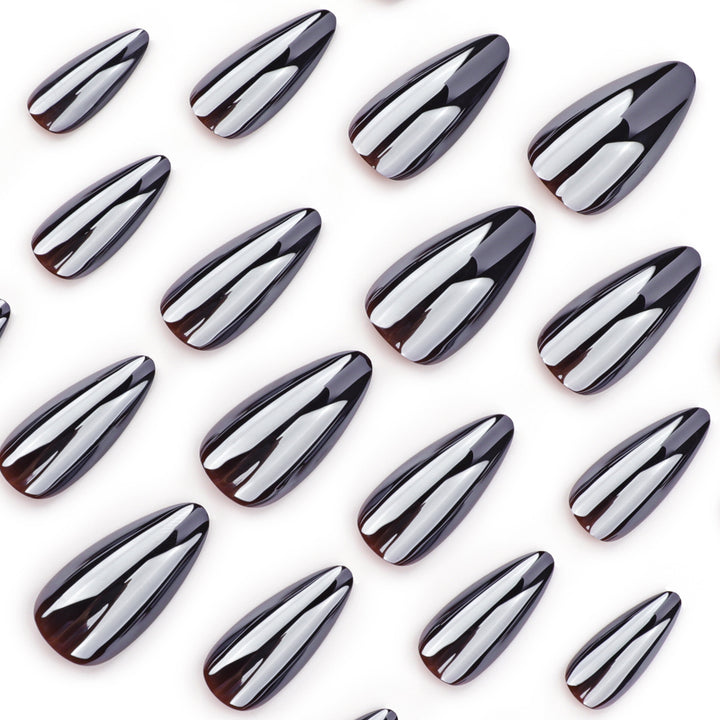 Elegant stiletto nails with reflective finish Kalsten