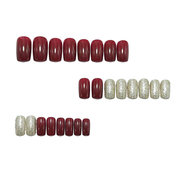Artificial nails with high-gloss finish and glitter accents Kalsten