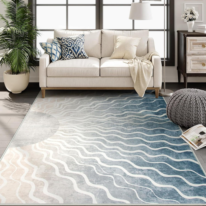 Artistic Wave Pattern Area Rug Kalsten