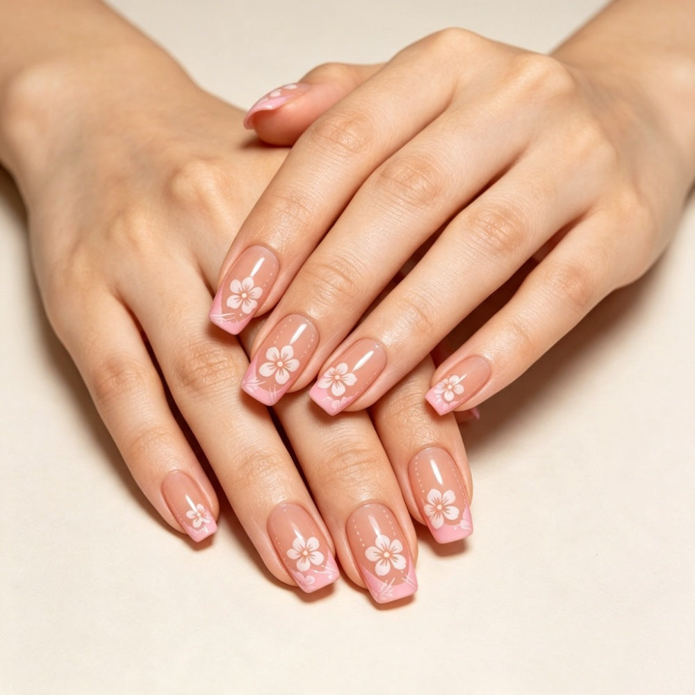 Artistic Press-On Nail Set with Celestial Design Kalsten
