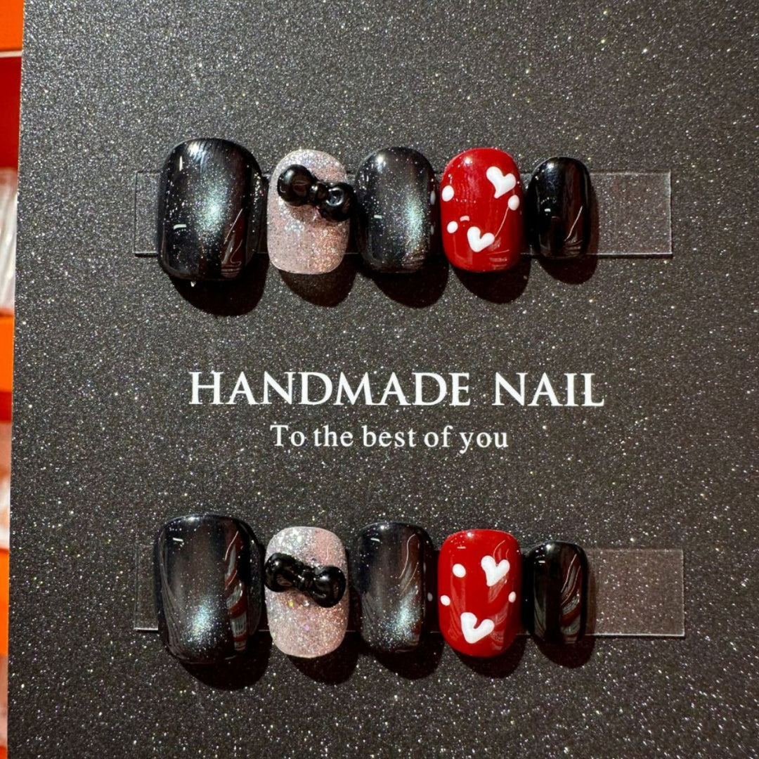 Artistic Handmade Press-On Nail Art Set