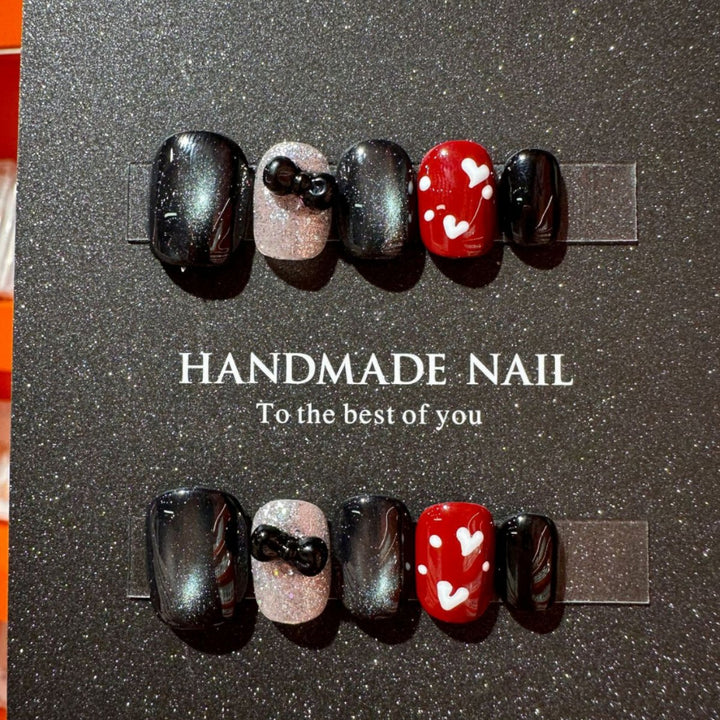 Artistic Handmade Press-On Nail Art Set
