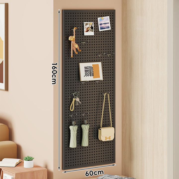 Wall-Mounted Perforated Metal Pegboard Organizer Panel