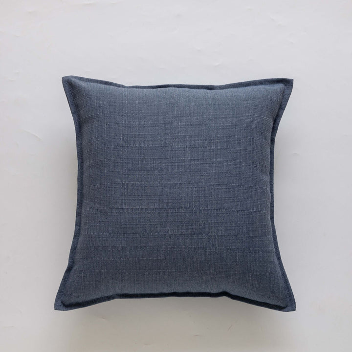 Square Natural Slub Linen Accent Cushion Cover with Welt Trim