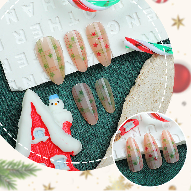 Patterned Press-On Nail Art Set
