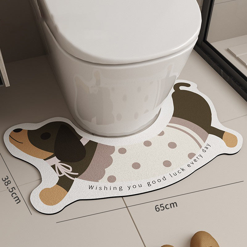 Dog Shaped Bathroom Mat