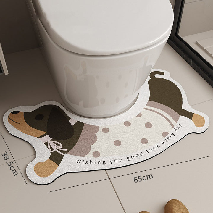 Dog Shaped Bathroom Mat