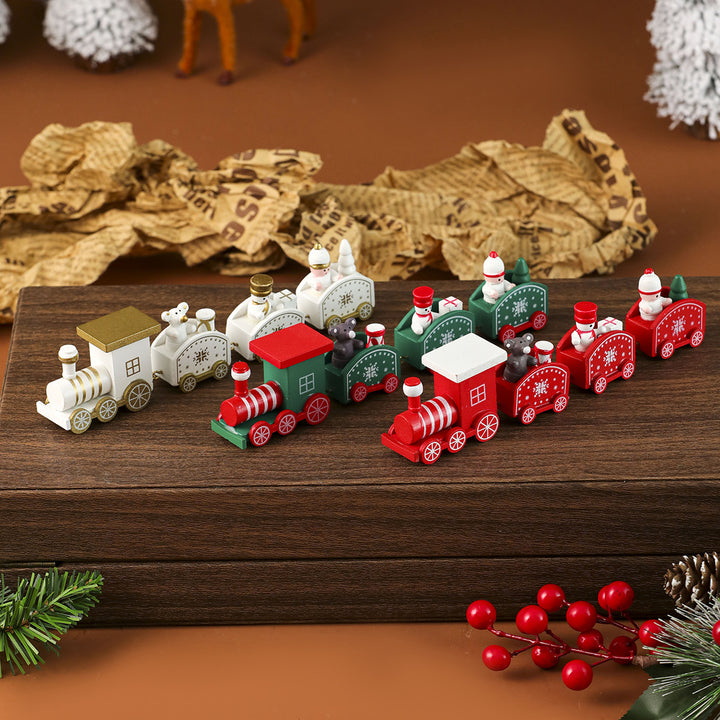 Christmas-Themed Wooden Train Decoration Kalsten