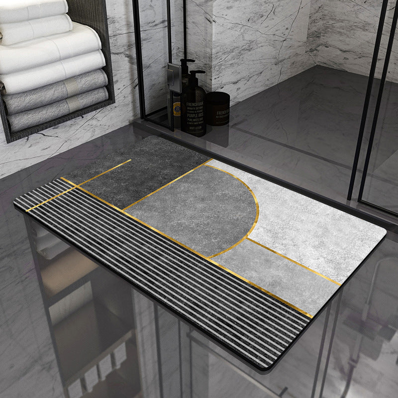 Geometric Pattern Bath Mat