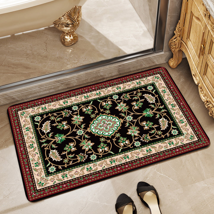 Luxurious Floral Pattern Bath Mat Kalsten