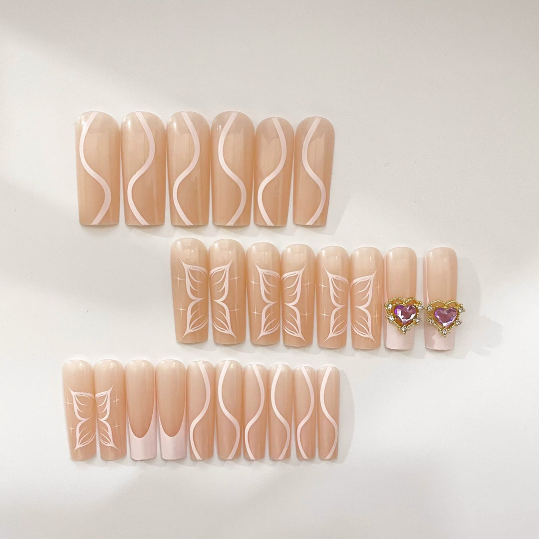 Decorative Long Acrylic Nail Extensions Kalsten