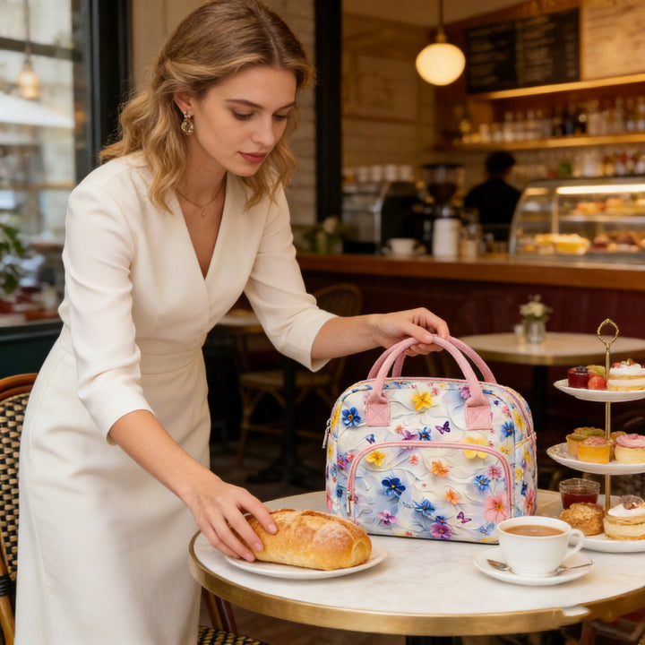 Insulated Leopard Print Lunch Bag