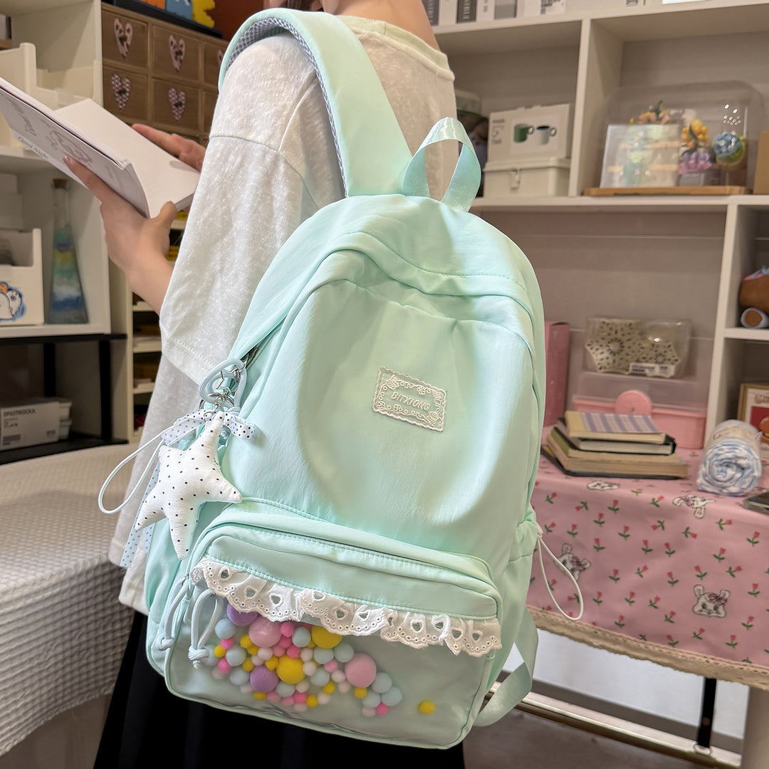 Stylish Ruffled Backpack Kalsten
