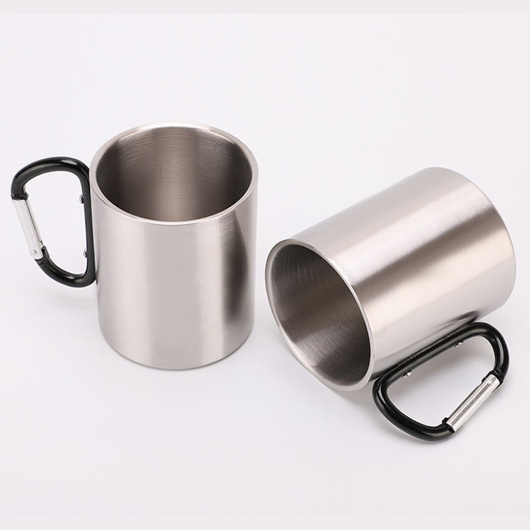 Women's Stainless Steel Coffee Mug with Carabiner Handle Kalsten